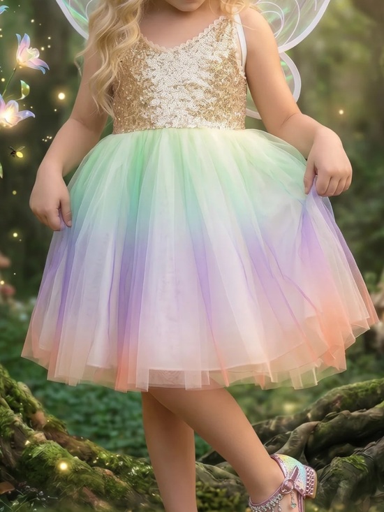 Trish Scully Other - NWOT Trish Scully Fairy Rainbow Ombre Tulle Dress Girls Size 12